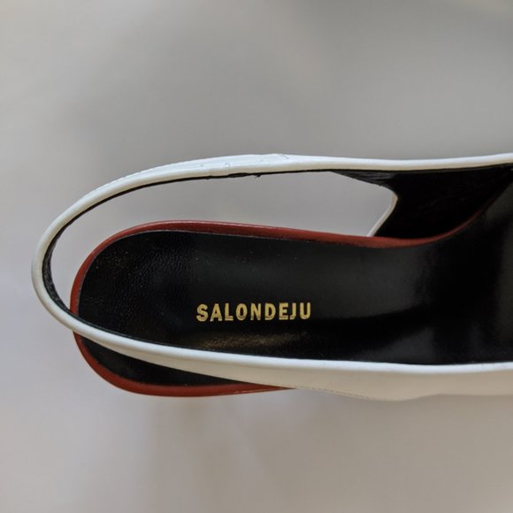 cherry/white pump - Picture 3 of 8